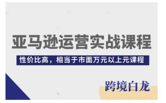 亚马逊运营实战课程，亚马逊从入门到精通，性价比高，相当于市面万元以上元课程-起步网