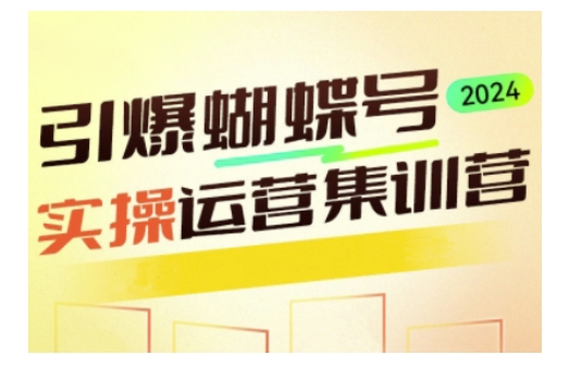 引爆蝴蝶号实操运营，助力你深度掌握蝴蝶号运营，实现高效实操，开启流量变现之路-起步网