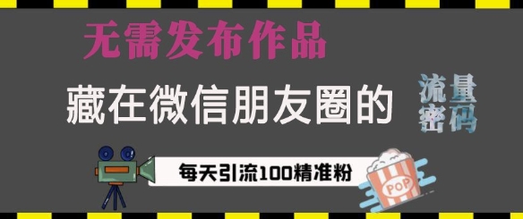 藏在微信朋友圈的流量密码，无需发布作品，单日引流100+精准创业粉【揭秘】-起步网