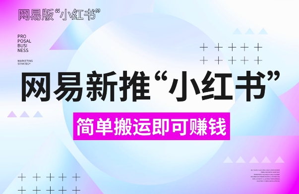 网易官方新推“小红书”，搬运即有收益，新手小白千万别错过(附详细教程)【揭秘】-起步网